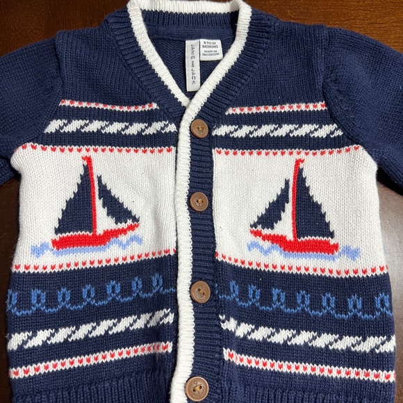 Janie and Jack Sailboat Sweater - Picture 2 of 4